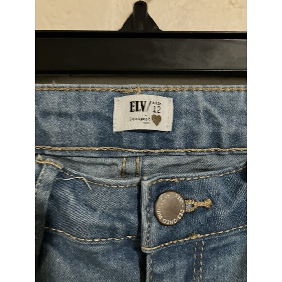 ELV Girl’s Jeans Size 12 Slim Straight Mid Rise Lined - Picture 5 of 9